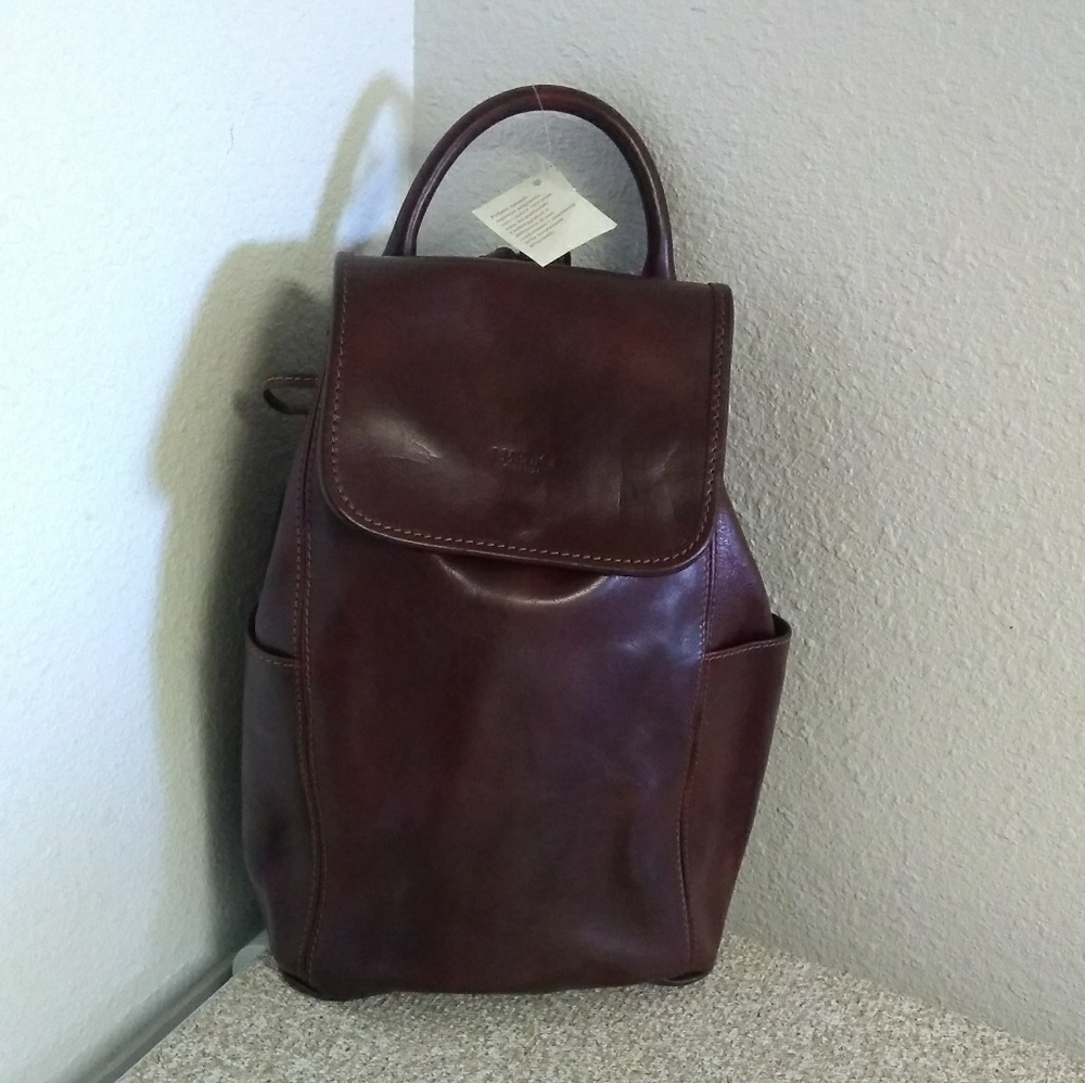 I Medici Brown Genuine Leather Backpack.